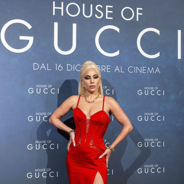 Lady Gaga during the premiere of House of Gucci at the Odeon Cinema in Milan